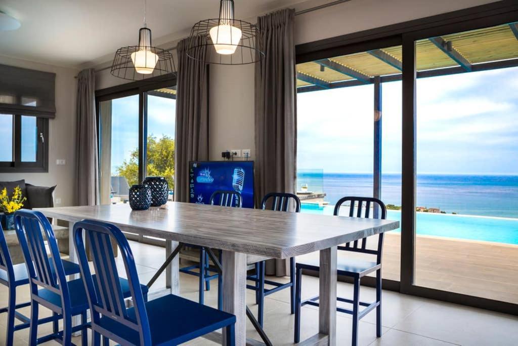 New Villa Blue With Private Pool At Trapezaki Livathos  Buitenkant foto
